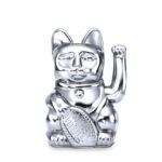 Gatto portafortuna "Manekineko Shiny Silver" Donkey